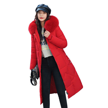 Padded Quilted Jackets With Thick Fur Collar