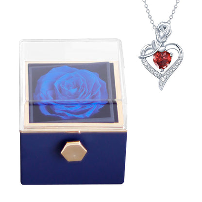 Rose Jewelry Box with Necklaces