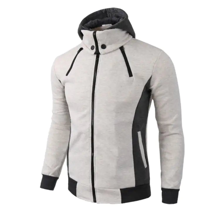 Double Zipper Hoodie Jackets for Men