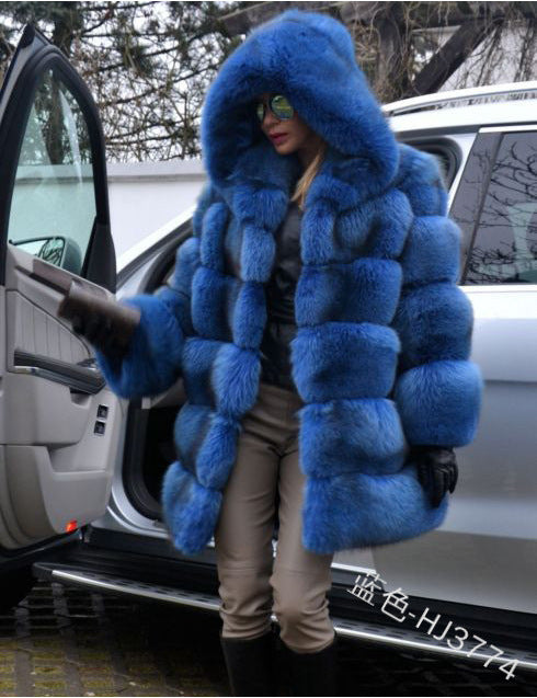 Luxury winter warm fluffy faux fur coats