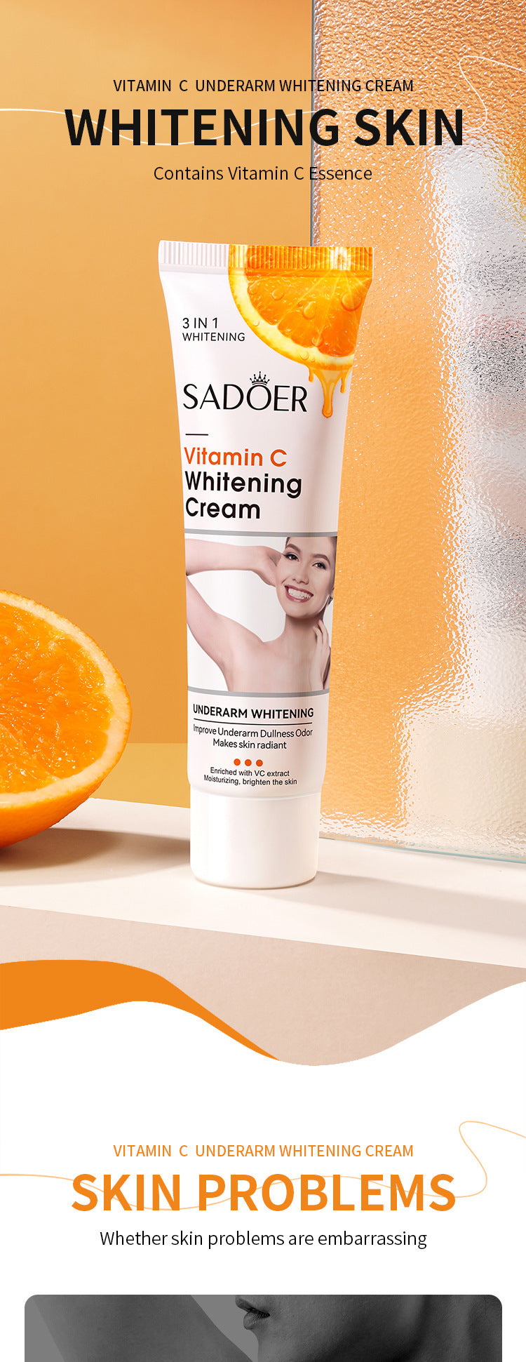 Vitamin C Armpit Cream Moisturizing And Hydrating Delicate Skin