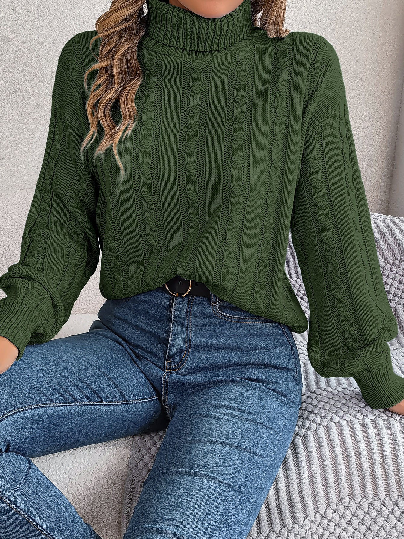 Casual Long Sleeve Turtleneck Sweaters