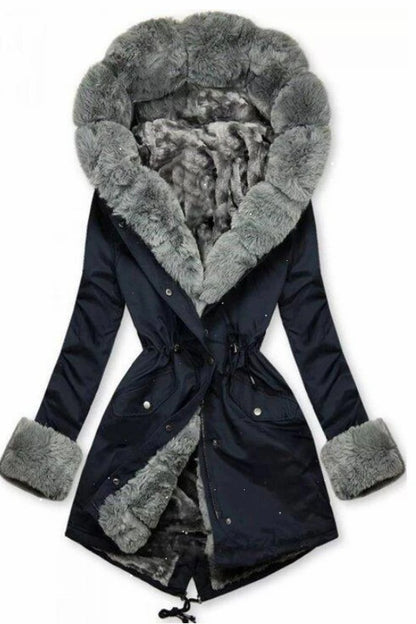 Thermal Fur Collar Hooded Jacket