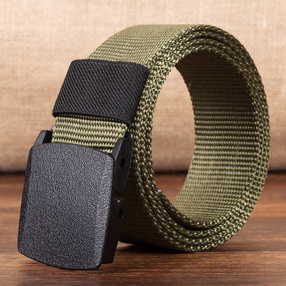 Canvas belt woven nylon buckle