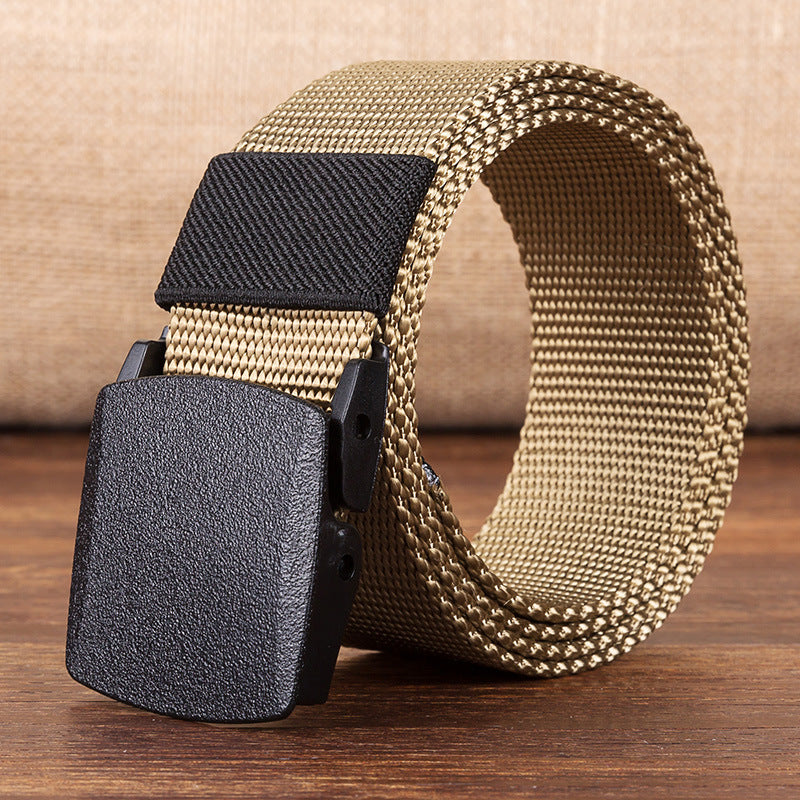 Canvas belt woven nylon buckle