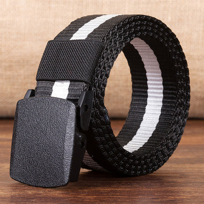 Canvas belt woven nylon buckle