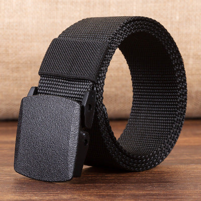 Canvas belt woven nylon buckle