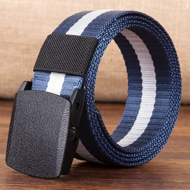 Canvas belt woven nylon buckle