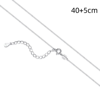 Box Chain Fine Silver Necklaces