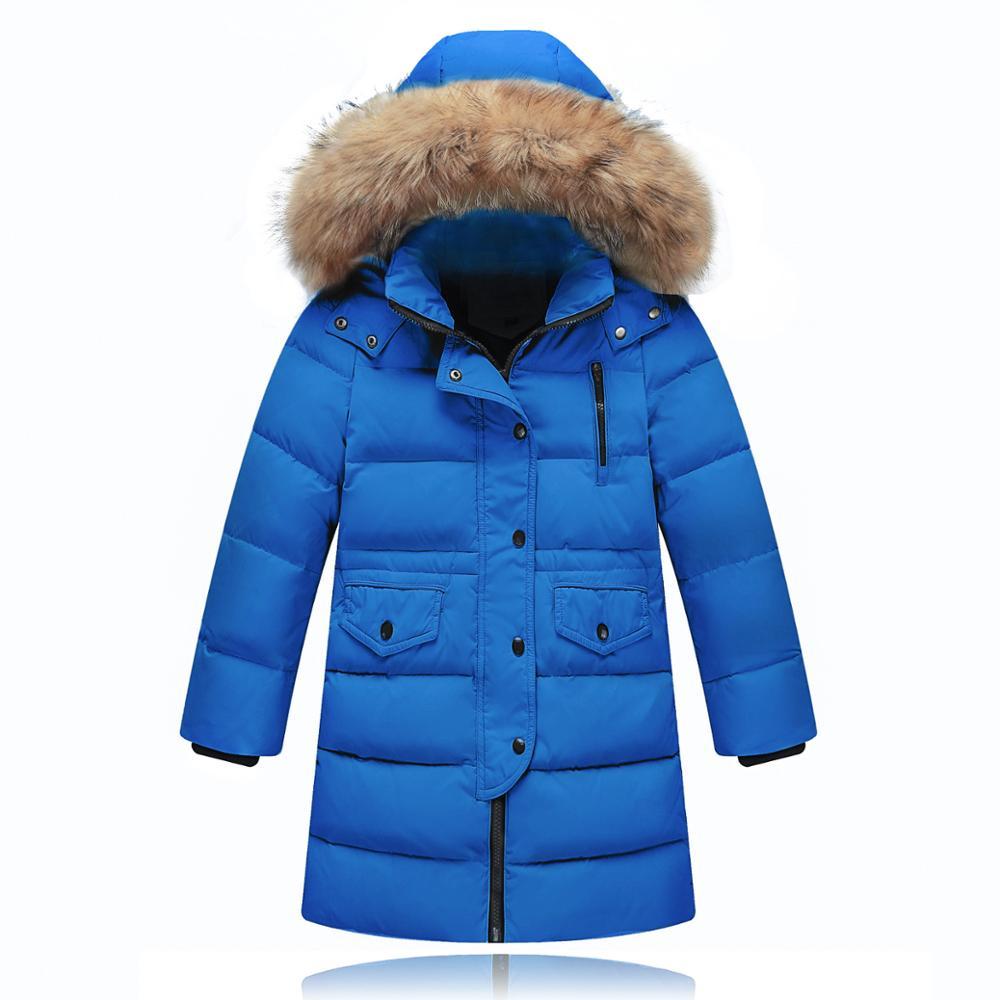 Children's Jackets Mid-length Thick Fur Collar