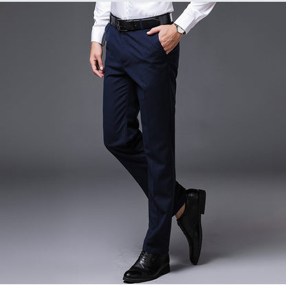 Slim straight business trousers