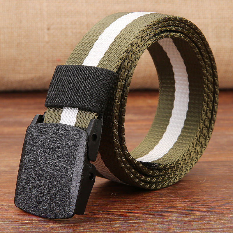 Canvas belt woven nylon buckle