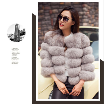 Mink fur coats elegant thick and warm