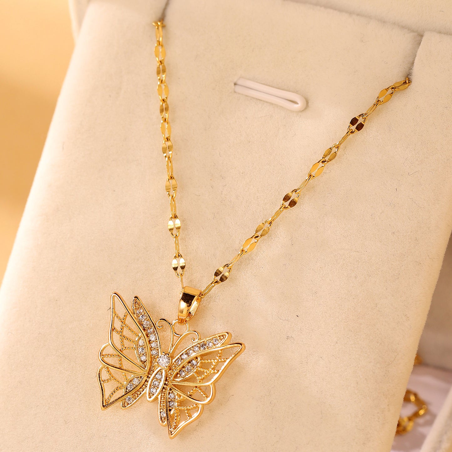 Zircon Butterfly Necklaces