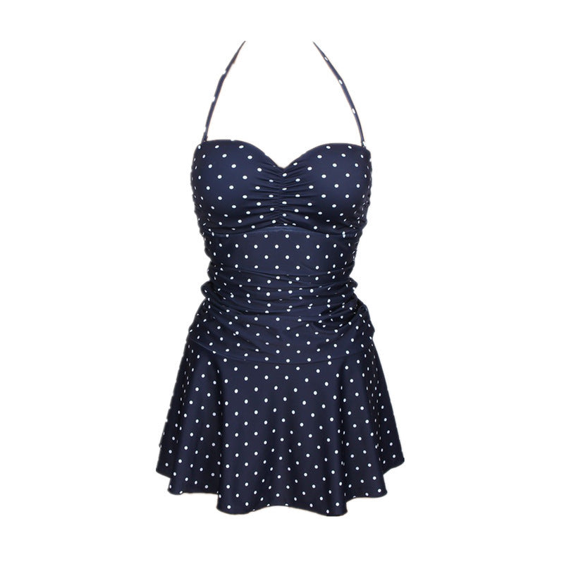 Polka dot halter dresses