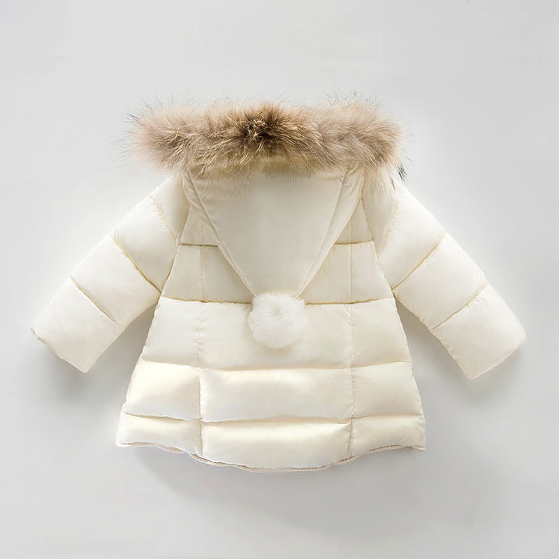 Baby girl's hand-stuffed cotton coats