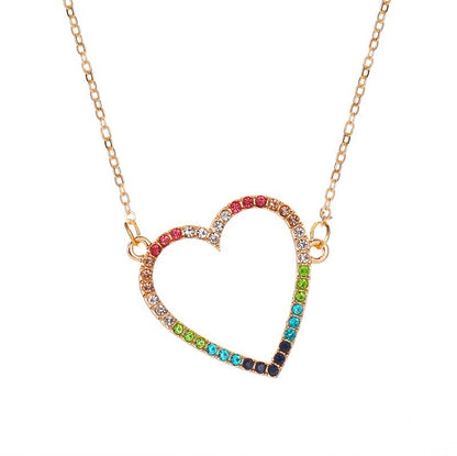 Loving Hollowed-out Peach Heart Necklace