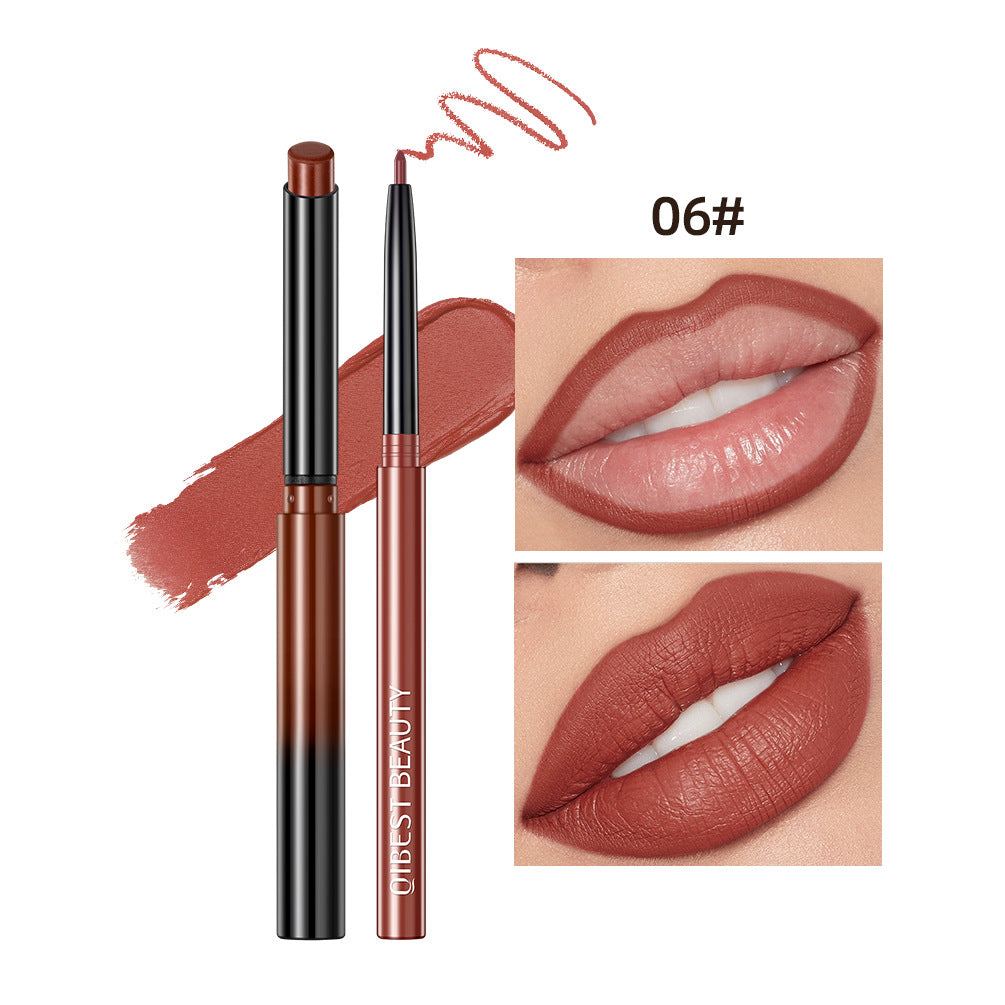 Waterproof long-lasting matte lip liner pencils set in natural colors