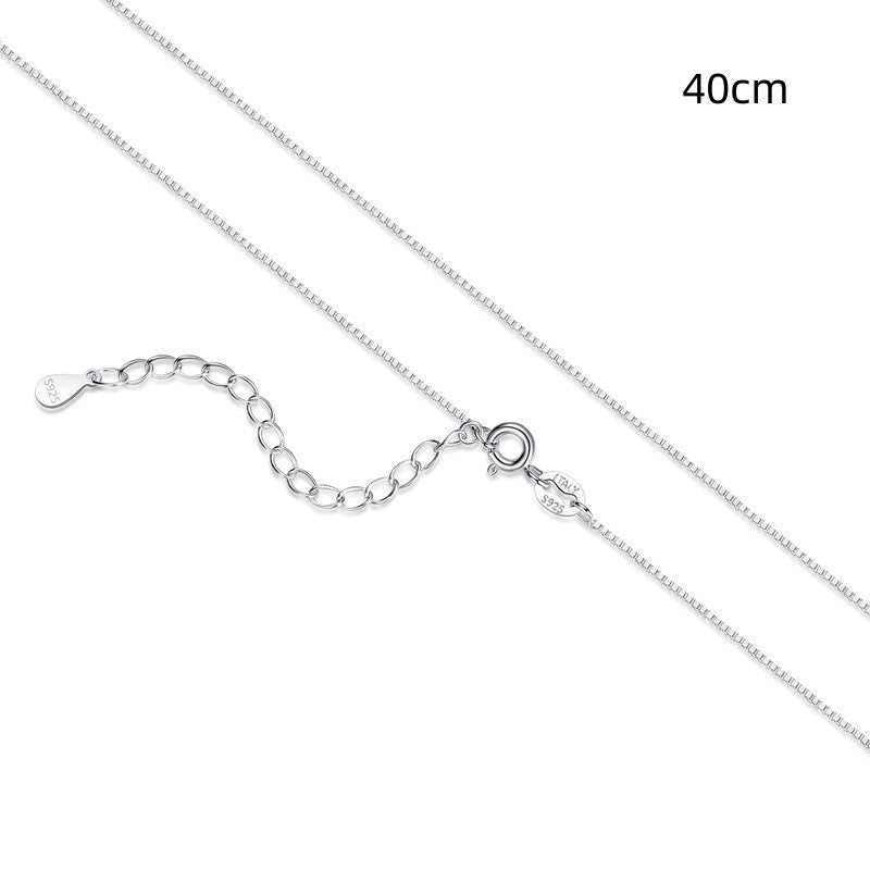 Box Chain Fine Silver Necklaces