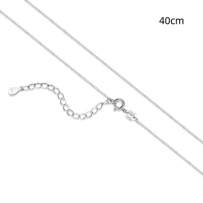 Box Chain Fine Silver Necklaces