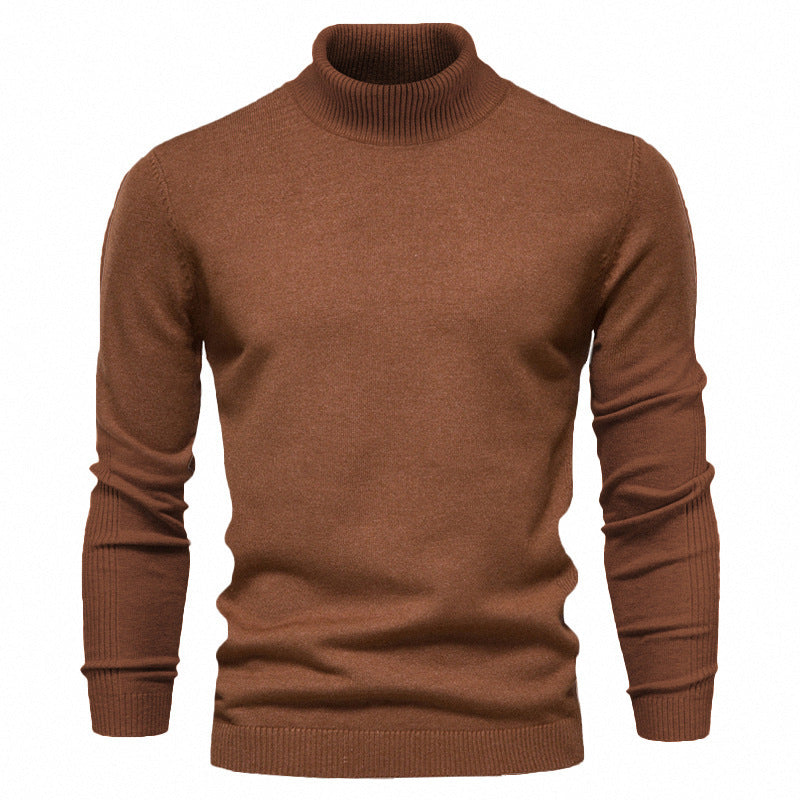 Solid Color Slim Turtleneck Sweaters