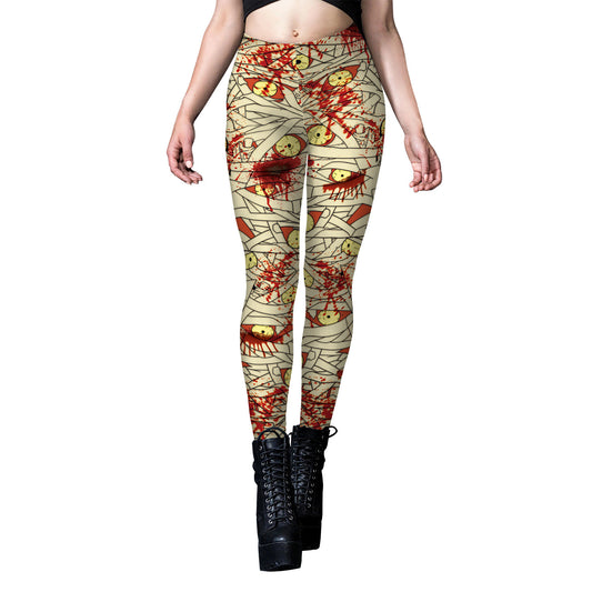 Halloween Leggings Bandage Printed