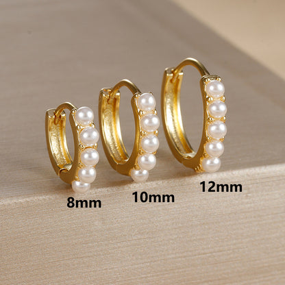 Electroplated Artistic Pearl Earrings Special-interest Design