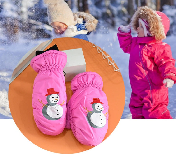 Children's Thick Warm And Waterproof Ski Gloves