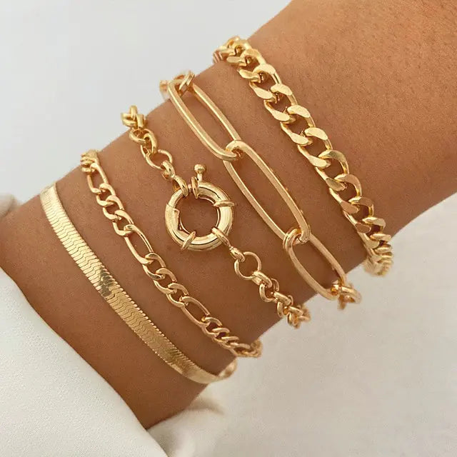 Charm Bracelet Bangles Set