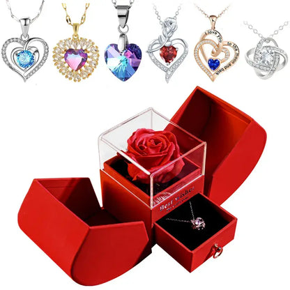 Eternal Rose Gift Necklace Boxes