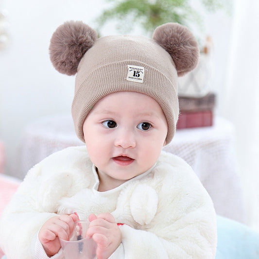 New Baby Cute Solid Color Pullover Knitted Hat