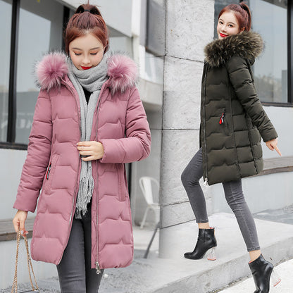 Fur collar down jacket