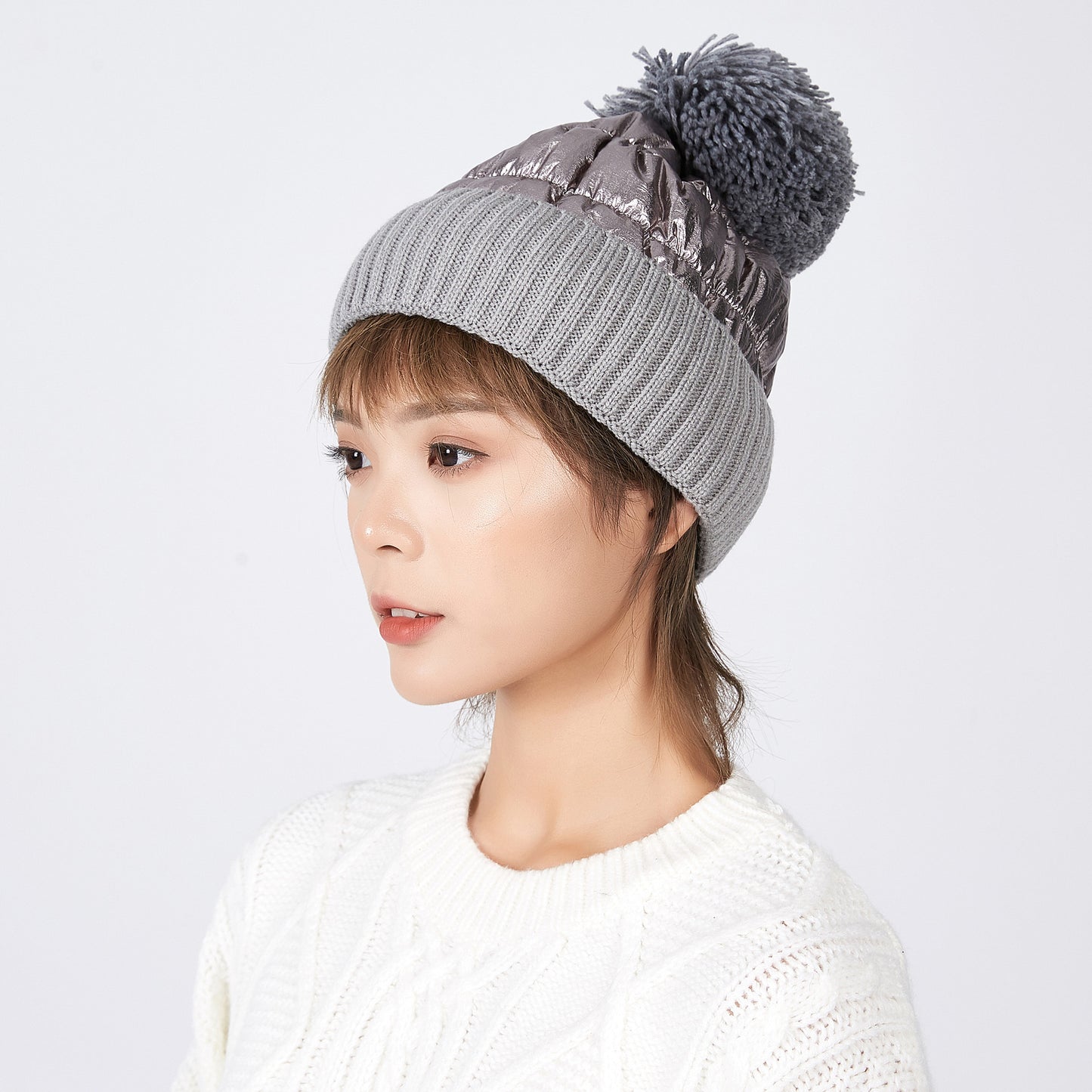 Thick woolen ladies warm hat