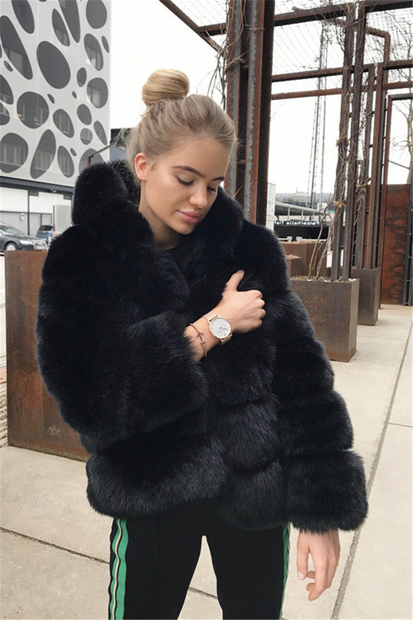 Faux fur jacket