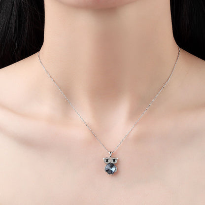 Women's Crystal Owl All-match Clavicle Chain