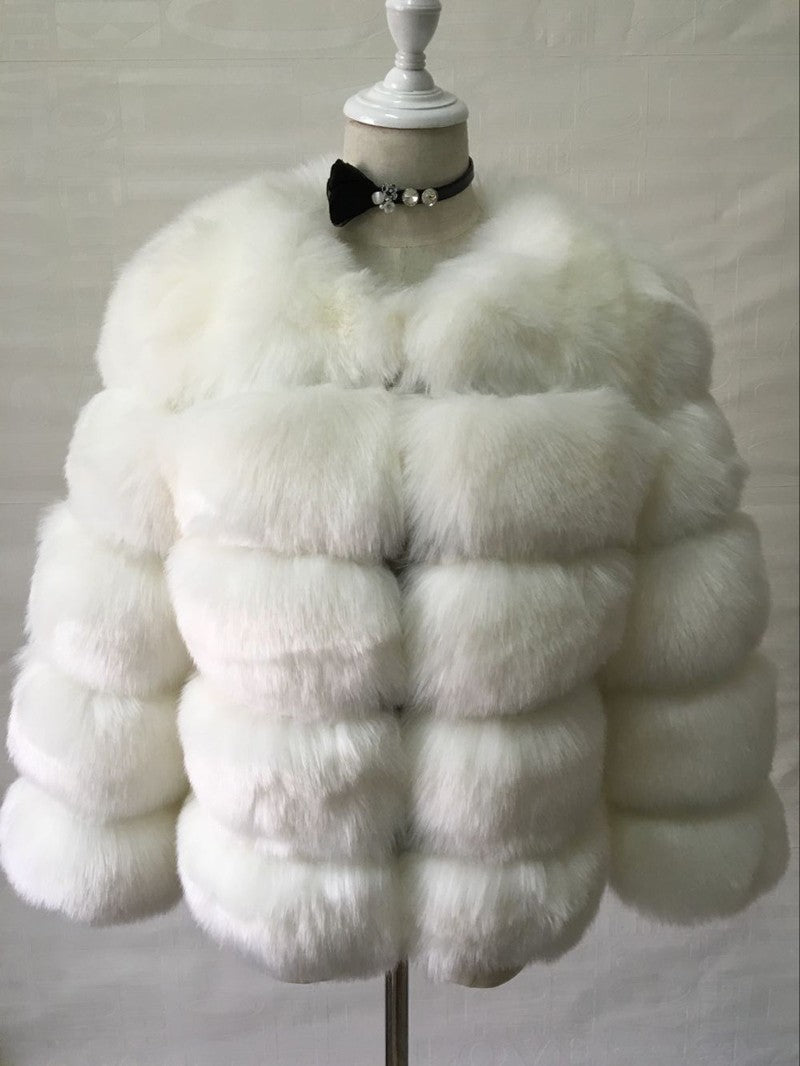 Faux furry slim mink jackets