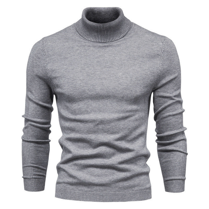 Solid Color Slim Turtleneck Sweaters