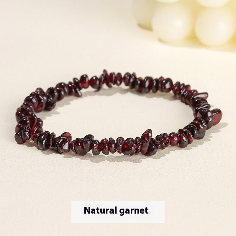 Natural Crystal Agate Colorful Gravel Stretch Bracelets