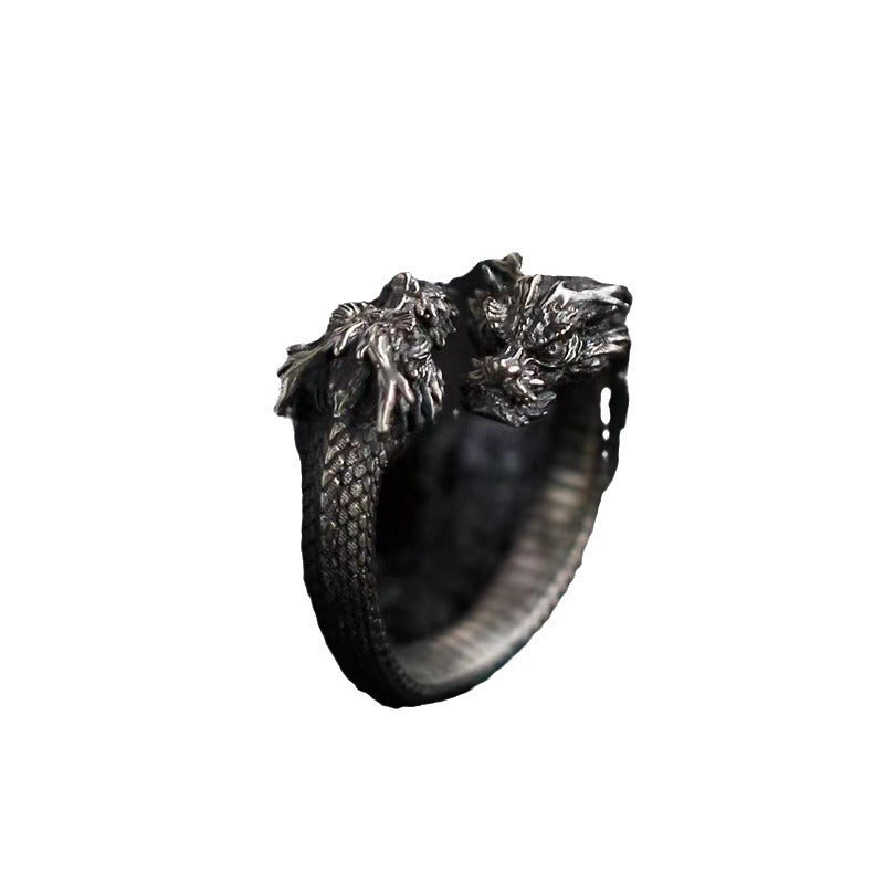 Fashion Double-headed Dragon Ring For Men