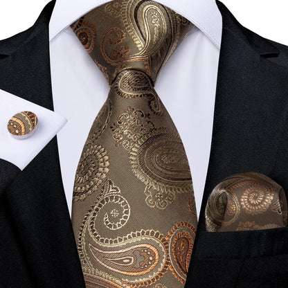 Neckties Luxury Black And Gold