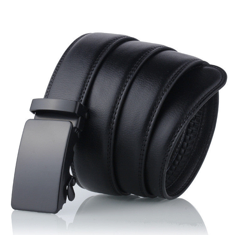 Black Sliding Buckle Men's Belt