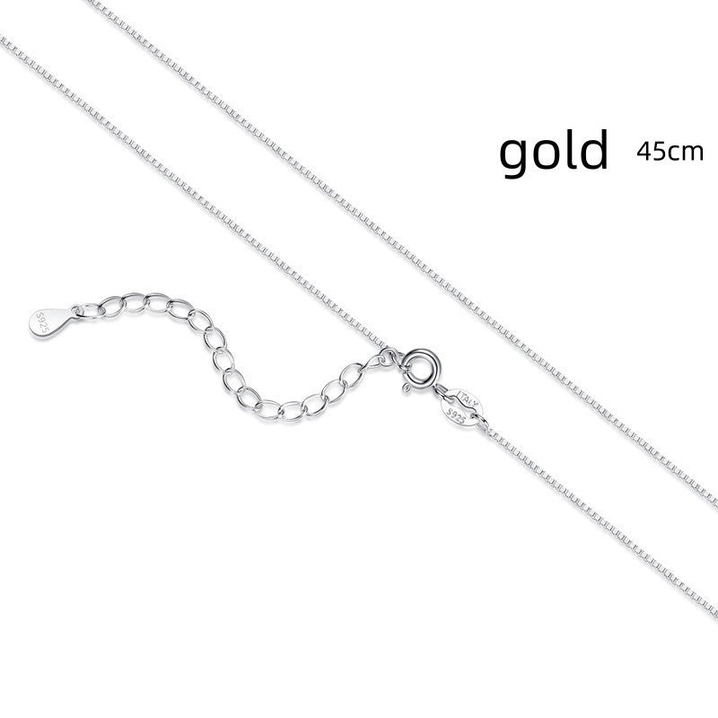 Box Chain Fine Silver Necklaces