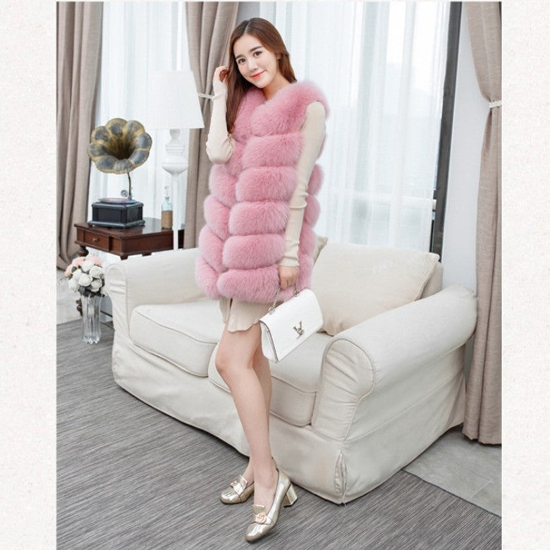 Mid Length Faux Fur Vests