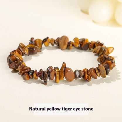 Natural Crystal Agate Colorful Gravel Stretch Bracelets