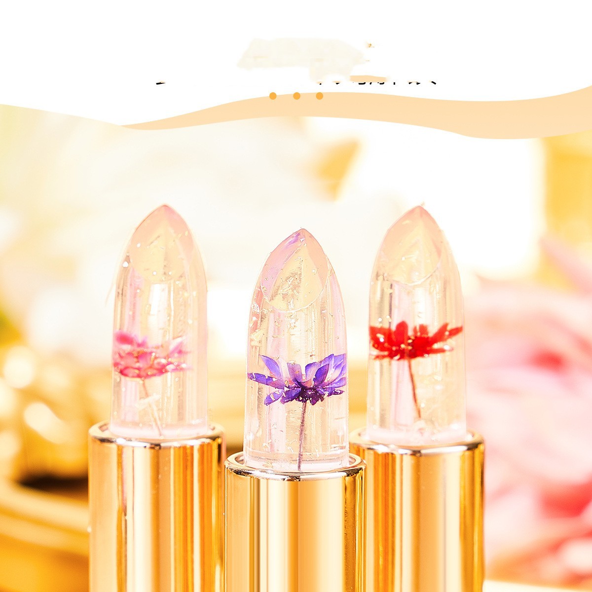 Crystal Petal Gold Foil Temperature Change Lipstick