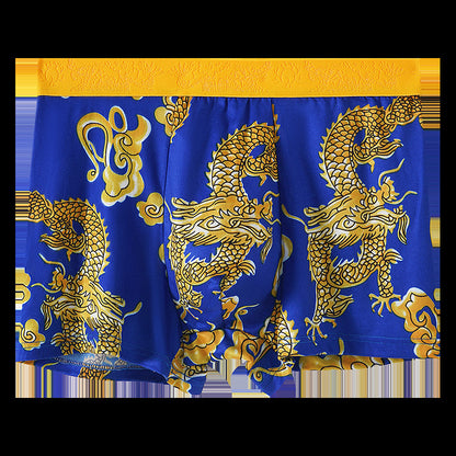 Gold Belt Dragon Print Underwear