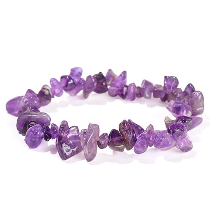 Natural Crystal Agate Colorful Gravel Stretch Bracelets