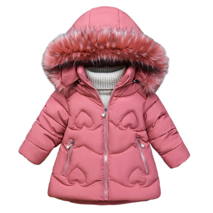 Thicken warm girls' cotton coat