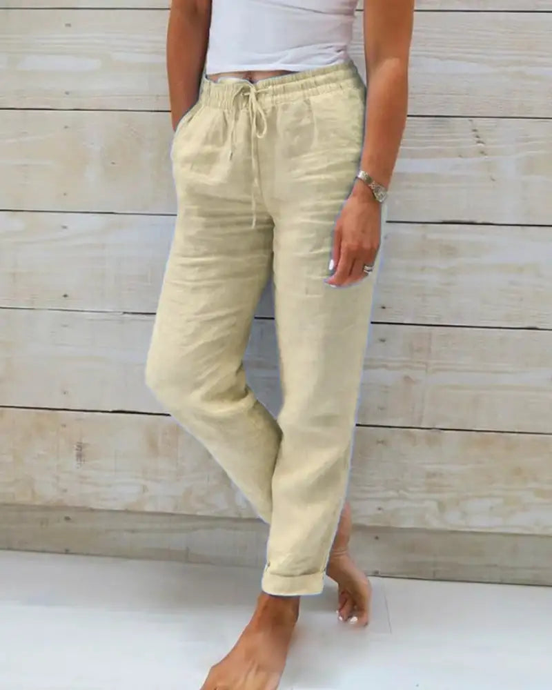 Linen Pants Solid Color