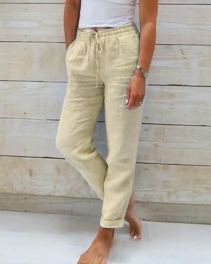 Linen Pants Solid Color